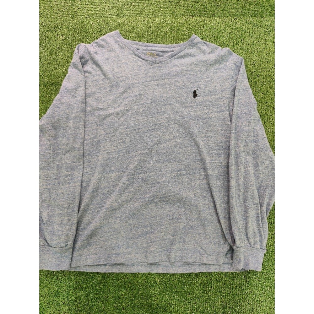 Polo Ralph Lauren Men's Heather Gray Long Sleeve Classic Shirt Size M Pre-Owned